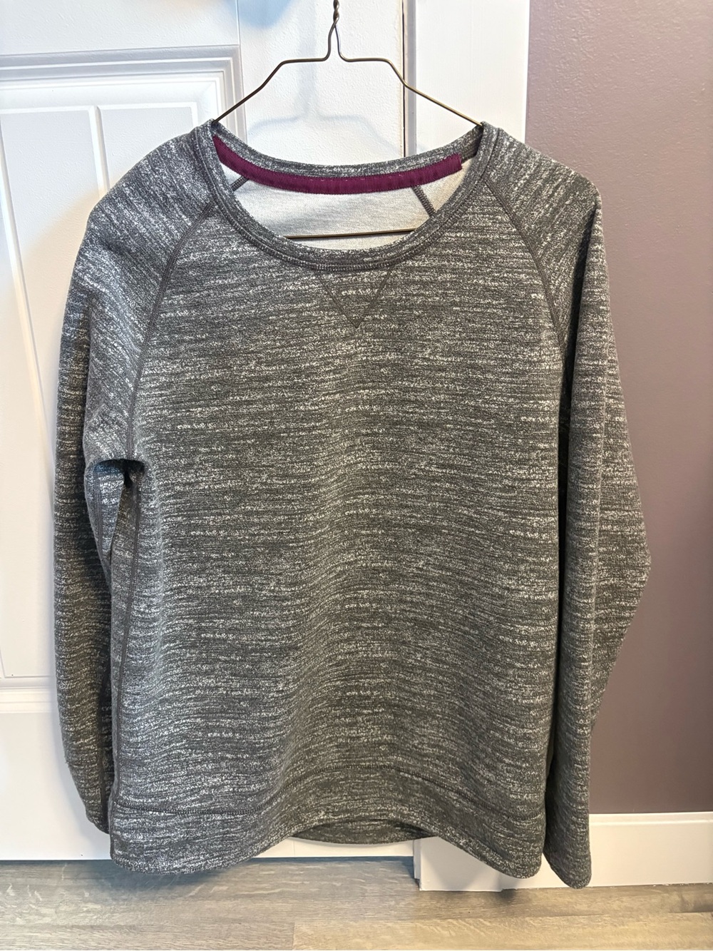 Women’s Grey Marled Crewneck Sweater